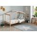 Cama cabaña AZRAEL 90cm madera natural y blanco Cama cabaña AZRAEL 90cm madera natural y blanco Natural/ Blanco