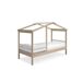 Cama cabaña AZRAEL 90cm madera natural y blanco Cama cabaña AZRAEL 90cm madera natural y blanco Natural/ Blanco