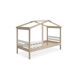 Cama cabaña AZRAEL 90cm madera natural y blanco Cama cabaña AZRAEL 90cm madera natural y blanco Natural/ Blanco