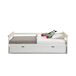 Cama nido RAZIEL 90cm blanco y madera natural Cama nido RAZIEL 90cm blanco y madera natural Blanco