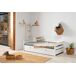 Cama nido RAZIEL 90cm blanco y madera natural Cama nido RAZIEL 90cm blanco y madera natural Blanco
