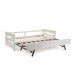 Cama nido RAZIEL 90cm blanco y madera natural Cama nido RAZIEL 90cm blanco y madera natural Blanco