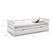 Cama nido RAZIEL 90cm blanco y madera natural Cama nido RAZIEL 90cm blanco y madera natural Blanco