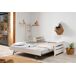Cama nido RAZIEL 90cm blanco y madera natural Cama nido RAZIEL 90cm blanco y madera natural Blanco