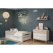 Cama nido RAZIEL 90cm blanco y madera natural Cama nido RAZIEL 90cm blanco y madera natural Blanco