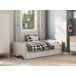 Cama nido URIEL 90cm blanco y madera natural Cama nido URIEL 90cm blanco y madera natural Natural/ Blanco
