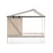 Cama cabaña JEREMIEL 90cm blanco rústico y gris claro Cama cabaña JEREMIEL 90cm blanco rústico y gris claro Blanco/ Gris