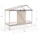Cama cabaña JEREMIEL 90cm blanco rústico y gris claro Cama cabaña JEREMIEL 90cm blanco rústico y gris claro Blanco/ Gris