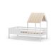 Cama 90cm cabaña ANGELA blanco lacado y madera natural Cama 90cm cabaña ANGELA blanco lacado y madera natural Natural/ Blanco
