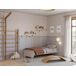 Cama LANI 90cm crema y madera natural Cama LANI 90cm crema y madera natural Beige