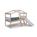 Cama 90cm LAURA con tobogán madera natural y blanco Cama 90cm LAURA con tobogán madera natural y blanco Natural/ Blanco