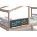 Cama 90cm LAURA con tobogán madera natural y blanco Cama 90cm LAURA con tobogán madera natural y blanco Natural/ Blanco
