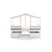 Cama cabaña CHAMUEL blanco rústico gris claro gris oscuro Cama cabaña CHAMUEL blanco rústico gris claro gris oscuro Blanco/ Gris