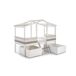 Cama cabaña CHAMUEL blanco rústico gris claro gris oscuro Cama cabaña CHAMUEL blanco rústico gris claro gris oscuro Blanco/ Gris