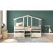 Cama cabaña CHAMUEL blanco rústico gris claro gris oscuro Cama cabaña CHAMUEL blanco rústico gris claro gris oscuro Blanco/ Gris
