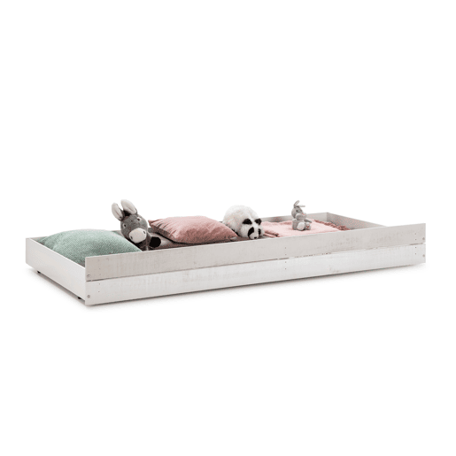 Gaveta cabana JEREMIEL 90cm branco rústico e cinza claro
