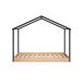 Cama cabaña montessori KARIM 90x200cm antracita y roble Cama cabaña montessori KARIM 90x200cm antracita y roble Gris Oscuro
