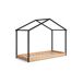 Cama cabaña montessori KARIM 90x200cm antracita y roble Cama cabaña montessori KARIM 90x200cm antracita y roble Gris Oscuro