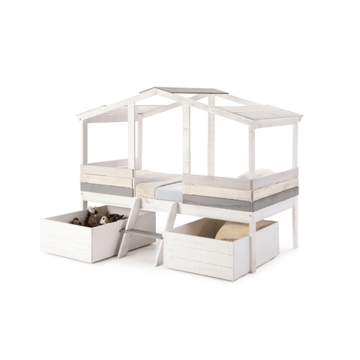 Conjunto de 2 gavetas cabana CHAMUEL branco rústico