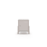 Mesa de cabeceira ELLIS 1 porta creme e madeira natural