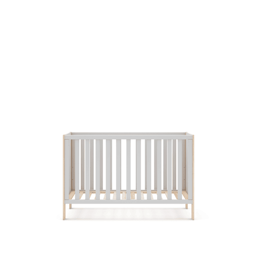 Berço SIANNE 120x60cm branco e madeira natural