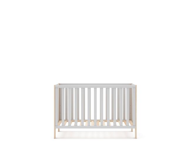 Cuna sianne 120x60cm blanco y madera natural - conforama