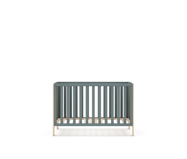 Cuna sianne 120x60cm verde caqui y madera natural - conforama