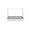 Cama tipo cabana SOFIA 90x200cm madeira natural e verde caqui