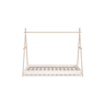Cama tipo cabana SOFIA 90x200cm madeira natural e branco