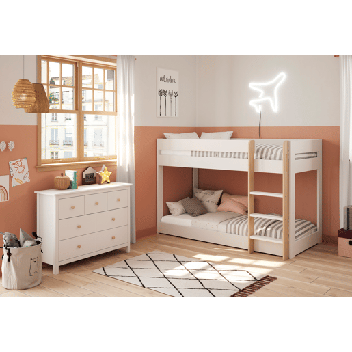 Beliche Montessori AZRAEL 90cm branco e madeira