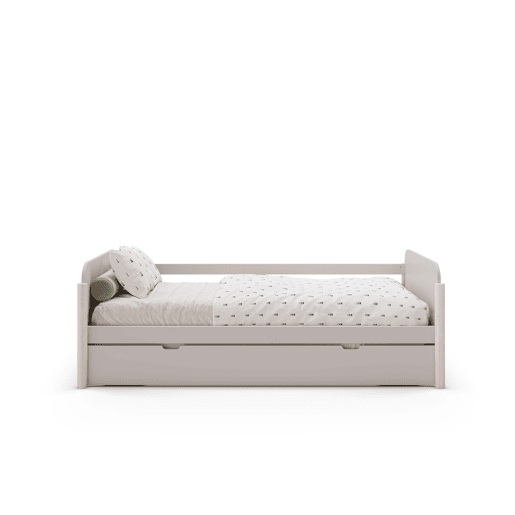 Cama nido ELLIS 90cm creme e madeira natural Cama nido ELLIS 90cm creme e madeira natural