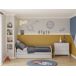 Cama nido ELLIS 90cm crema y madera natural Cama nido ELLIS 90cm crema y madera natural Beige