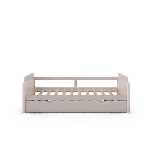 Cama nido ELLIS 90cm creme e madeira natural Cama nido ELLIS 90cm creme e madeira natural