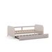 Cama nido ELLIS 90cm crema y madera natural Cama nido ELLIS 90cm crema y madera natural Beige