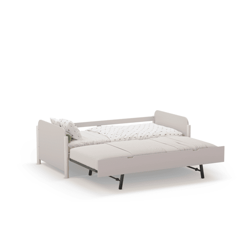 Cama nido ELLIS 90cm creme e madeira natural Cama nido ELLIS 90cm creme e madeira natural