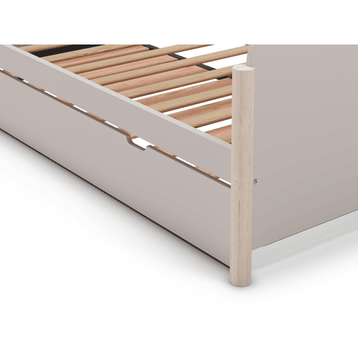 Cama nido ELLIS 90cm creme e madeira natural Cama nido ELLIS 90cm creme e madeira natural