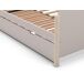 Cama nido ELLIS 90cm crema y madera natural Cama nido ELLIS 90cm crema y madera natural Beige