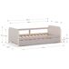 Cama nido ELLIS 90cm crema y madera natural Cama nido ELLIS 90cm crema y madera natural Beige