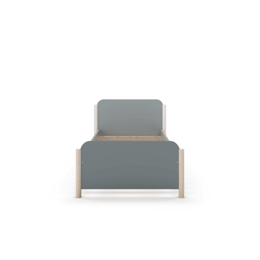 Cama 90cm ELLIS verde caqui e madeira natural