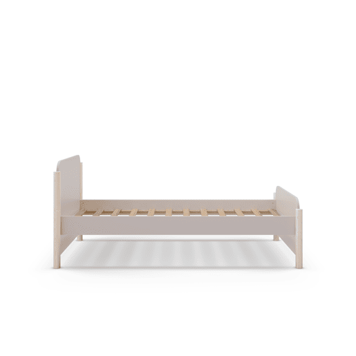 Cama 90cm ELLIS creme e madeira natural Cama 90cm ELLIS creme e madeira natural