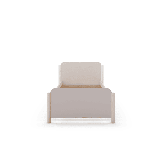 Cama 90cm ELLIS creme e madeira natural Cama 90cm ELLIS creme e madeira natural