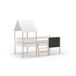 Cama 90cm cabaña CECILE con pizarra Cama 90cm cabaña CECILE con pizarra Blanco