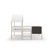 Cama 90cm cabaña CECILE con pizarra Cama 90cm cabaña CECILE con pizarra Blanco