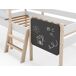 Cama 90cm cabaña CECILE con pizarra Cama 90cm cabaña CECILE con pizarra Blanco