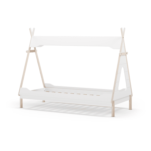 Cabana tipi 90cm LANI branco e madeira natural