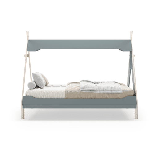 Cabana tipi 90cm LANI verde petróleo e madeira natural