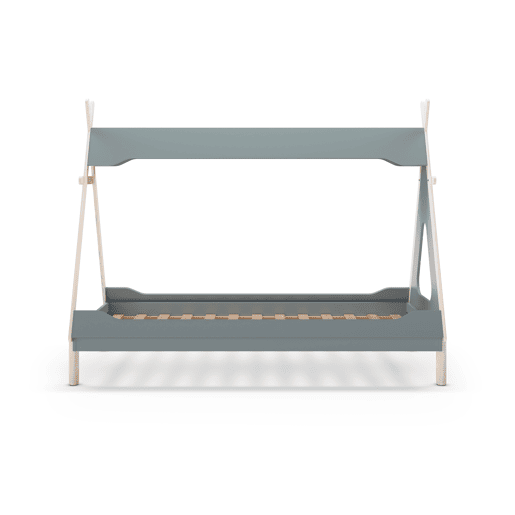 Cabana tipi 90cm LANI verde petróleo e madeira natural