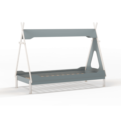 Cabana tipi 90cm LANI verde petróleo e madeira natural