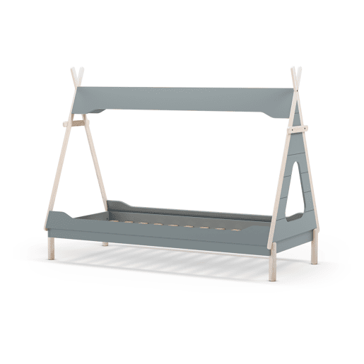 Cabana tipi 90cm LANI verde petróleo e madeira natural