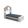 Cama 90cm ANAITA branco e madeira natural